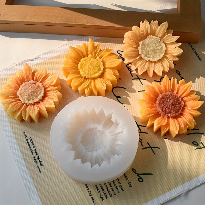 Soap Making Organic - Vibrant 3D Sunflower Silicone Mold for