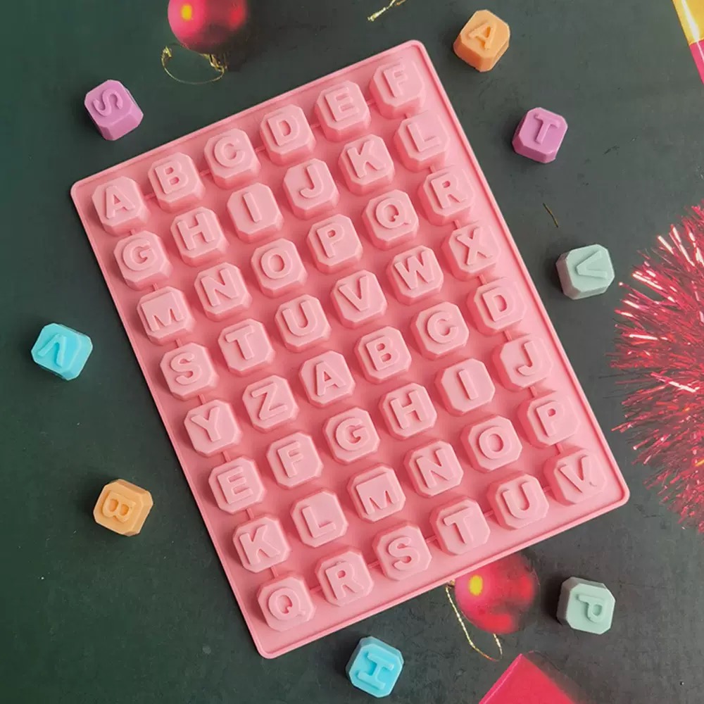 Soap Making Organic - 48 Letter Enghish Alphabet letter Silicone
