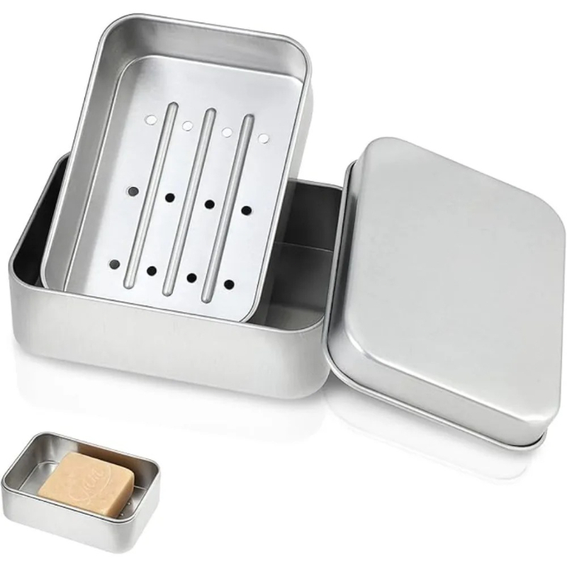 1PC Portable Double-layer Alum - Soap Dish Draining 评论和价格