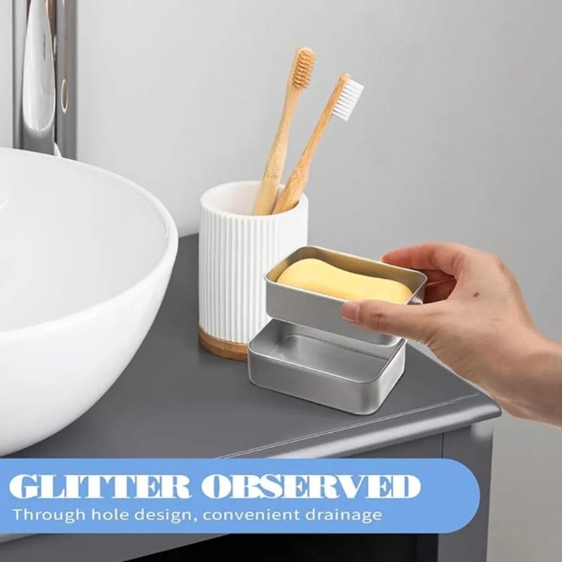 1PC Portable Double-layer Alum - Soap Dish Draining 评论和价格