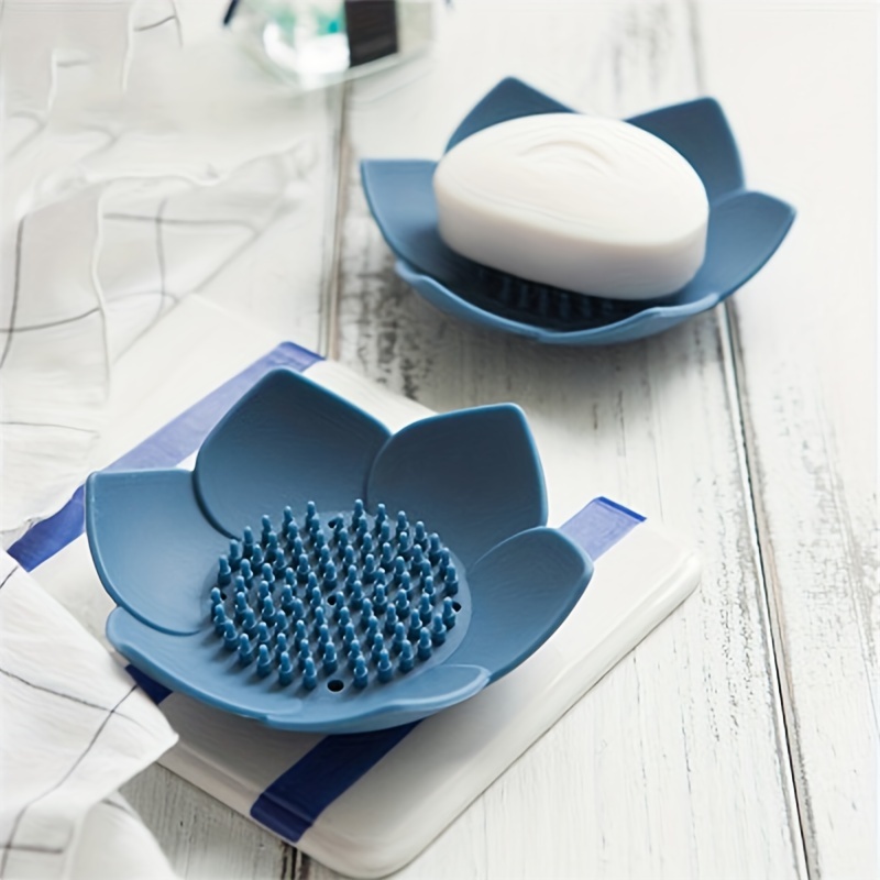 Soap Box Lotus Shape Non-slip  - Soap Dish Draining 评论和价格
