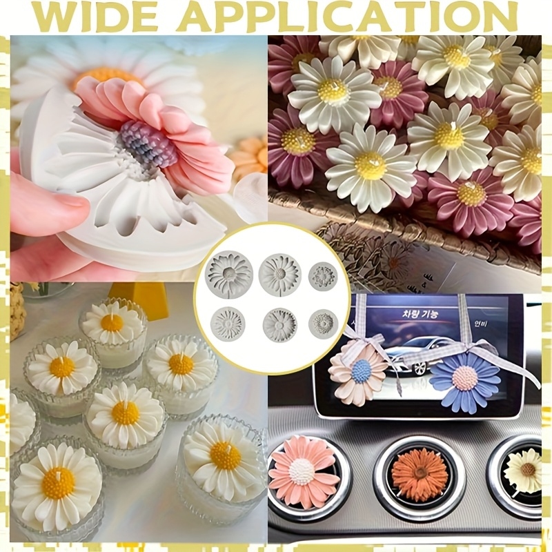 6 Pieces，Sunflower Daisy Silic - Soap Making Organic 评论和价格