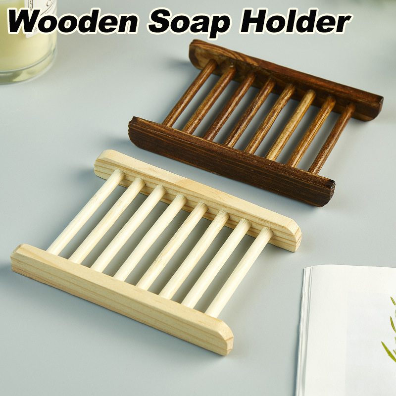 Wooden Soap Dishes Tray Bathro - Soap Dish Draining 评论和价格