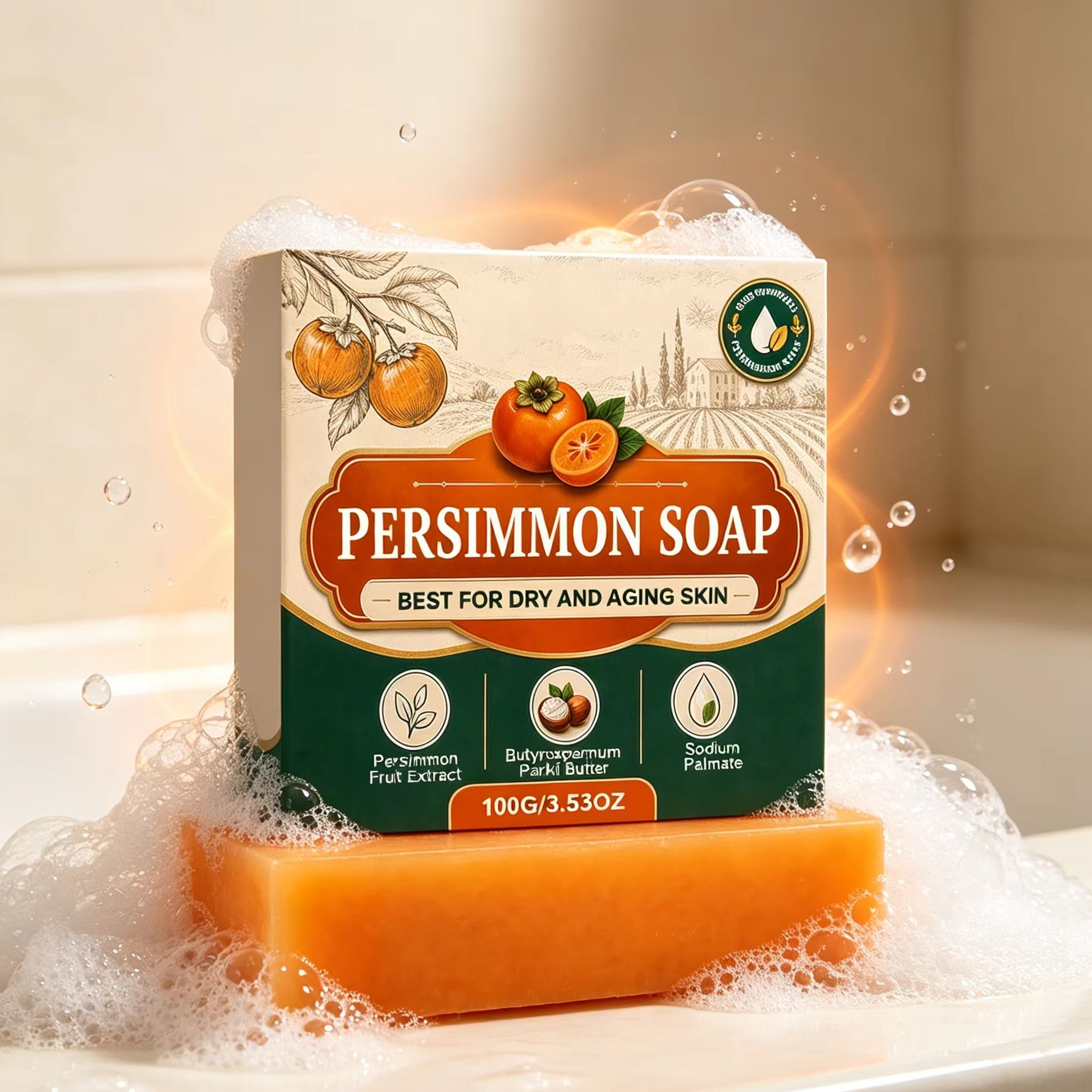 Persimmon Soap Body Odor Remov - Shea Butter Raw 评论和价格