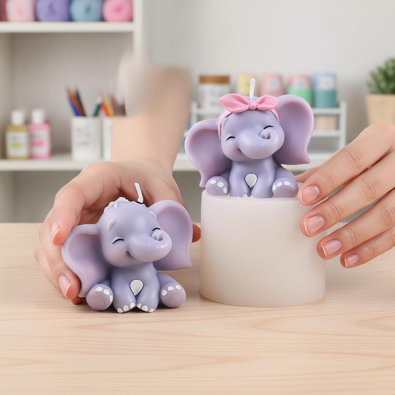 Cute 3D Elephant Silicone Cand - Soap Making Organic 评论和价格