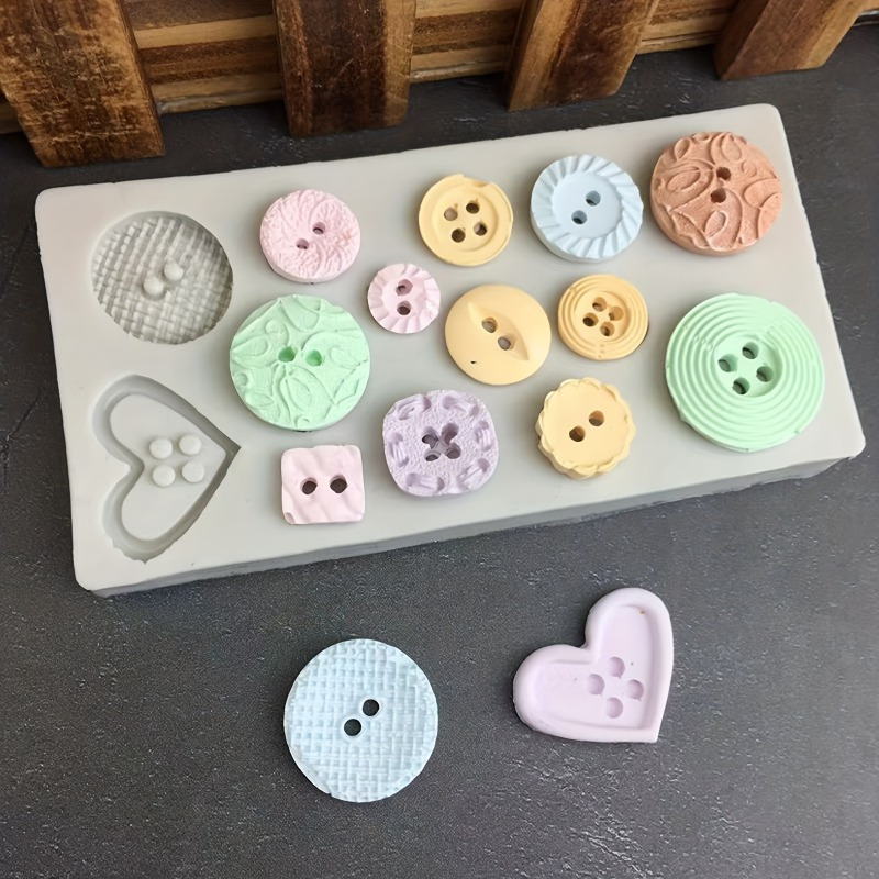 Buttons Shape Silicone Mold Si - Soap Making Organic 评论和价格