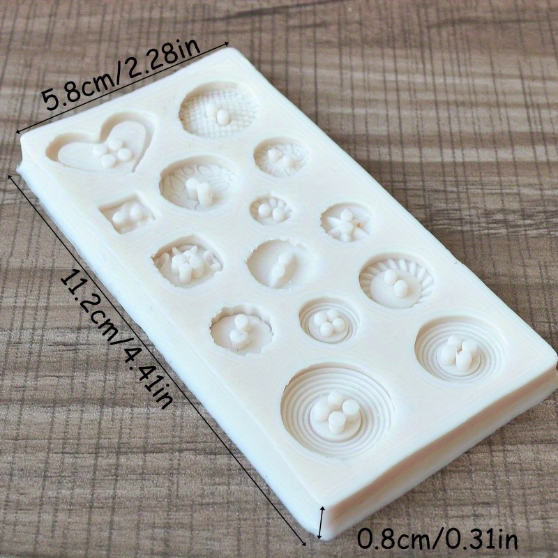 Buttons Shape Silicone Mold Si - Soap Making Organic 评论和价格
