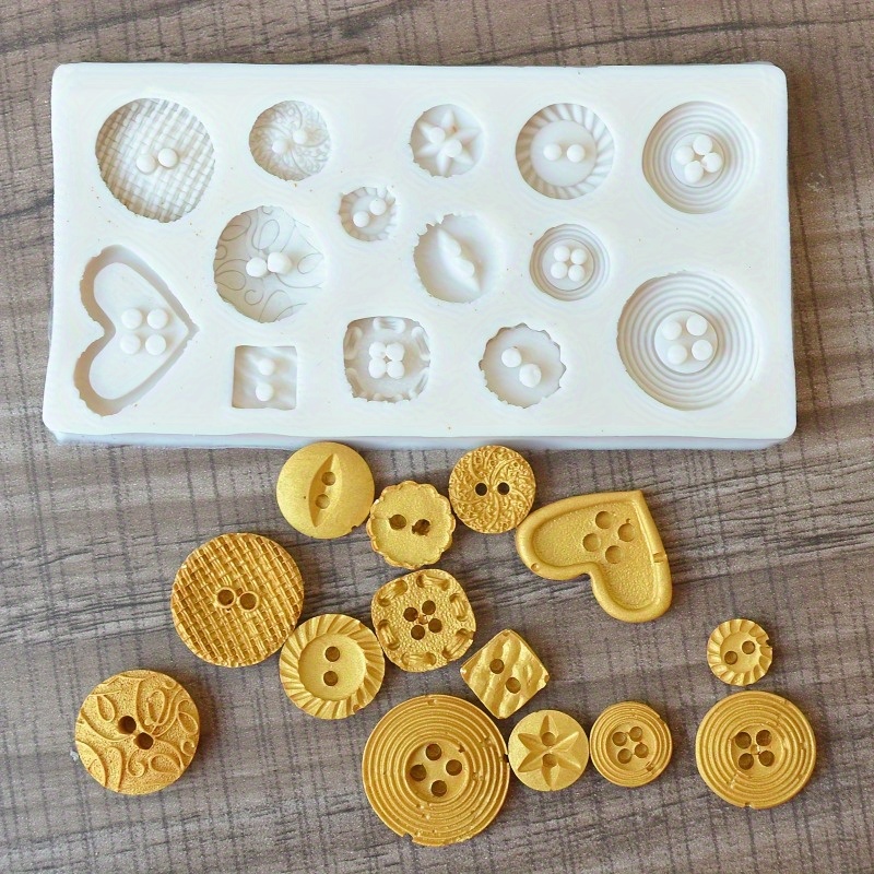 Buttons Shape Silicone Mold Si - Soap Making Organic 评论和价格