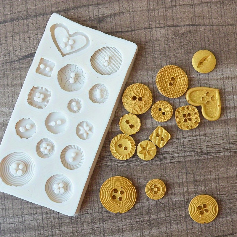 Buttons Shape Silicone Mold Si - Soap Making Organic 评论和价格