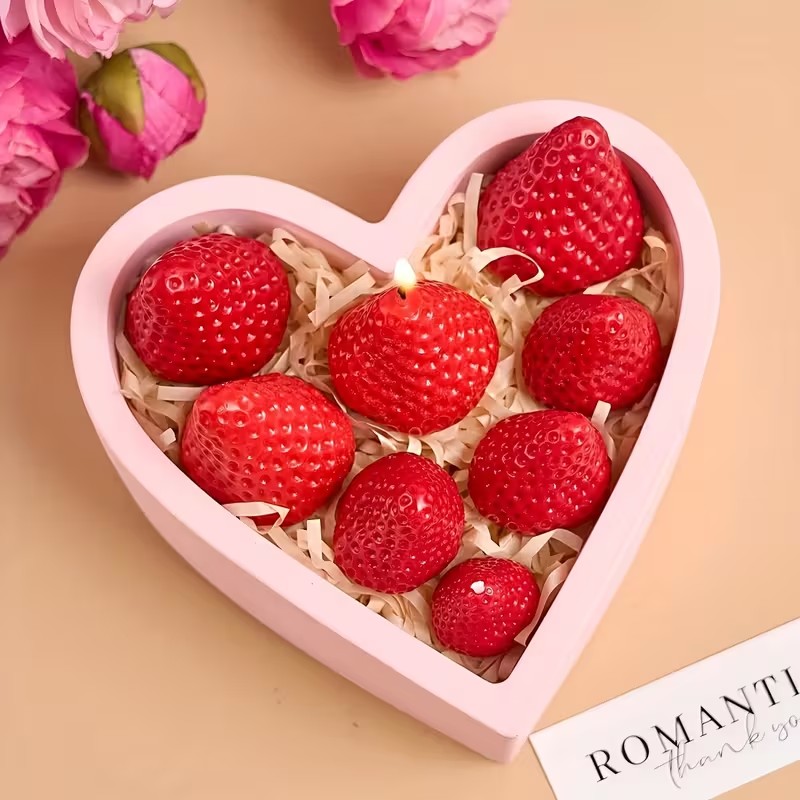 Strawberry Silicone Candle Mol - Soap Making Organic 评论和价格