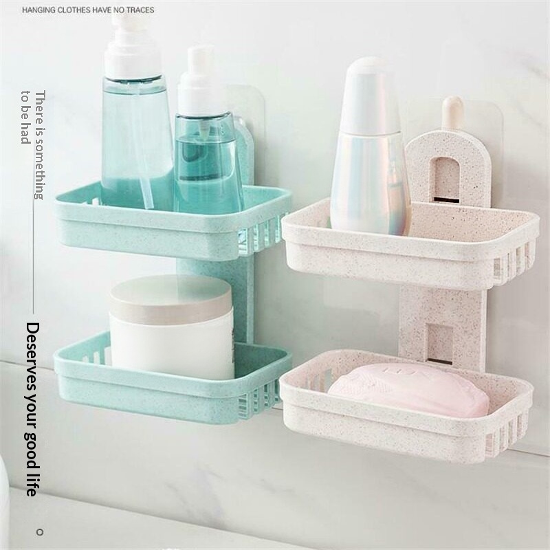 Wall Mounted Double Layer Soap - Soap Dish Draining 评论和价格