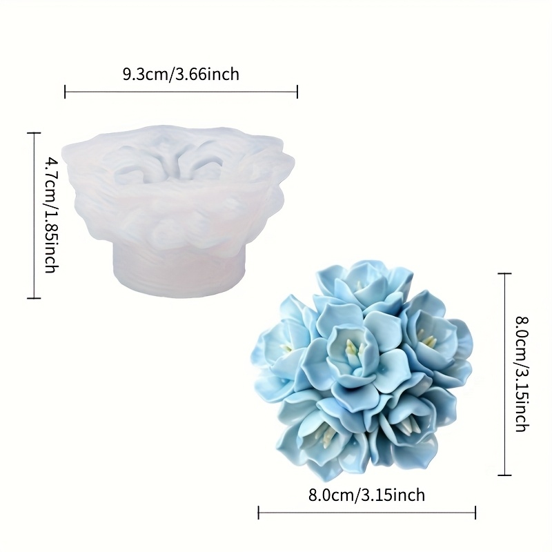 1 Hydrangea Candle Silicone Mo - Soap Making Organic 评论和价格