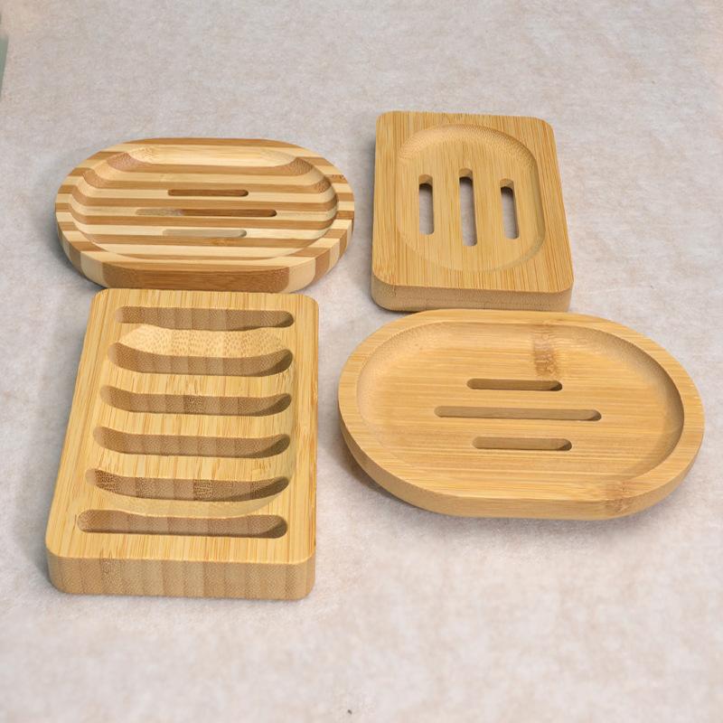 Natural Bamboo Soap Dish 1Pcs  - Soap Dish Draining 评论和价格