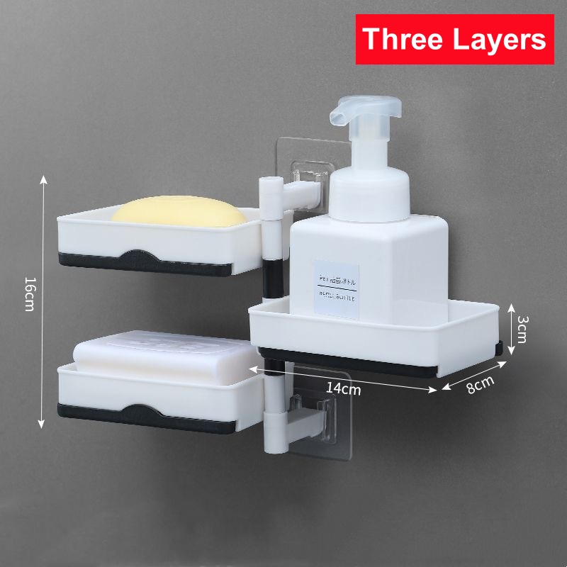 2/3/4 Rotating Drain Soap Box, - Soap Dish Draining 评论和价格