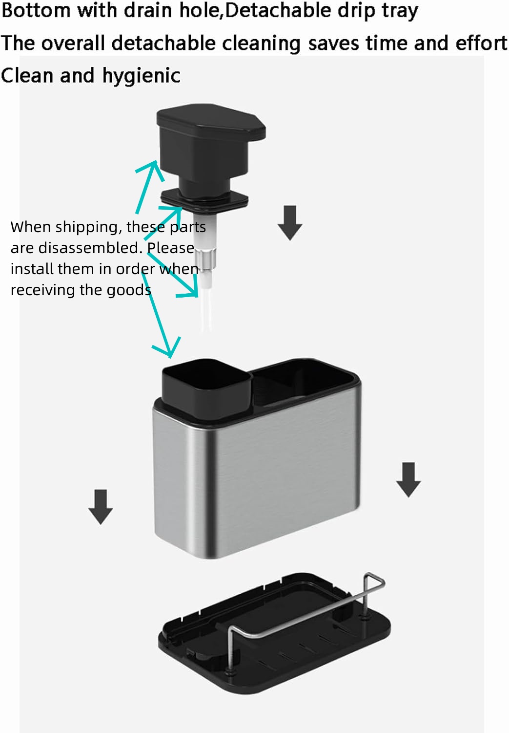 3-in-1 Kitchen Stainless Steel - Soap Dish Draining 评论和价格