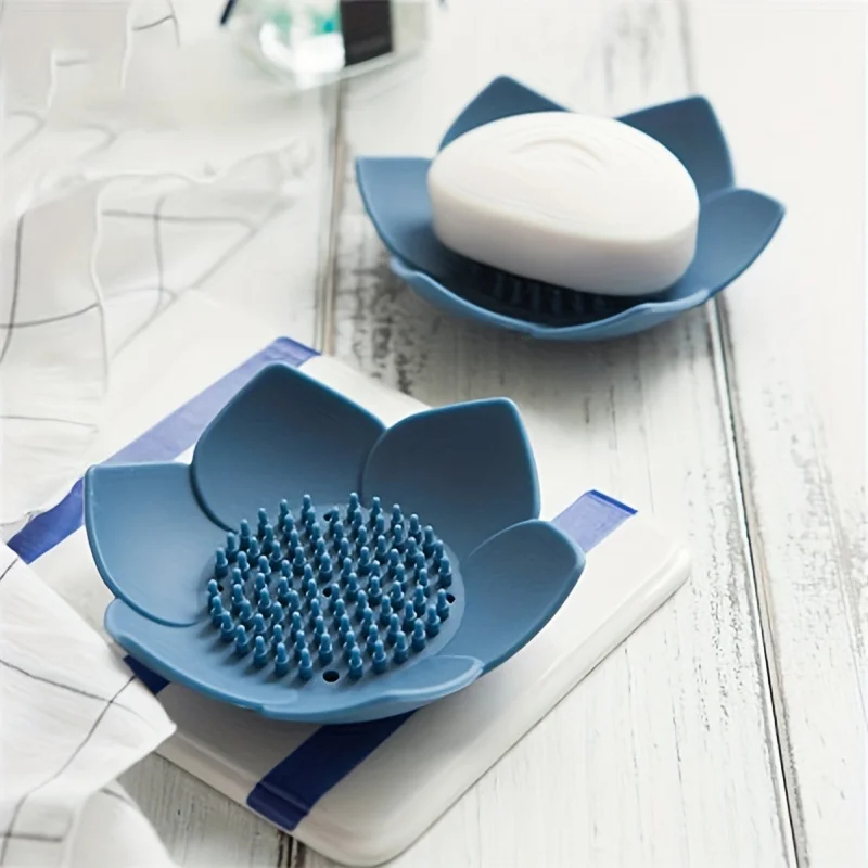 1pcs Bathroom Soap Box Lotus D - Soap Dish Draining 评论和价格