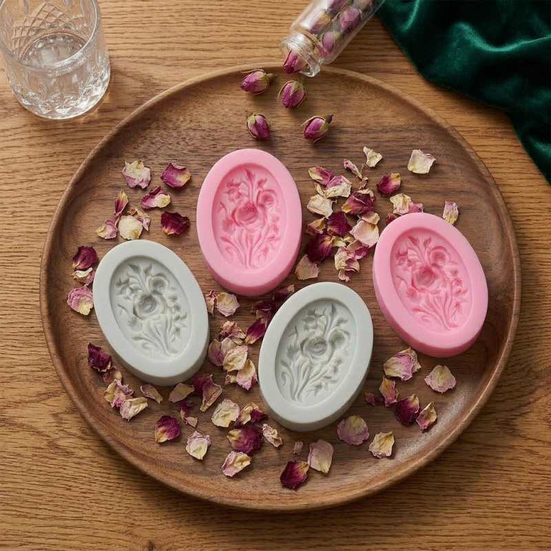 4 Silicone mold with flower sh - Soap Making Organic 评论和价格